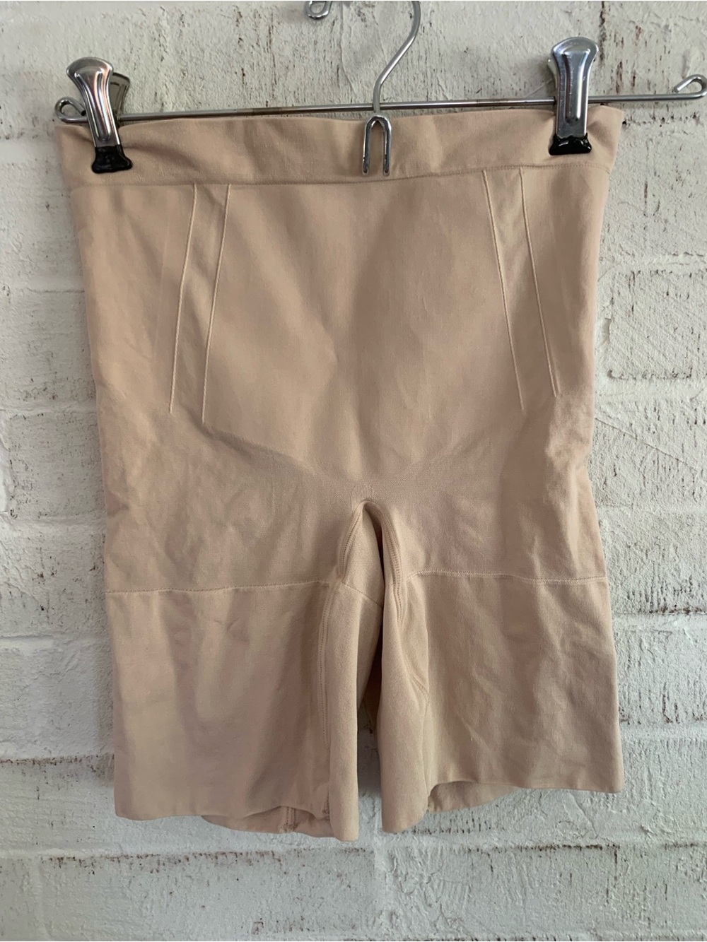 SPANX High-Waist Shaper Shorts in Beige